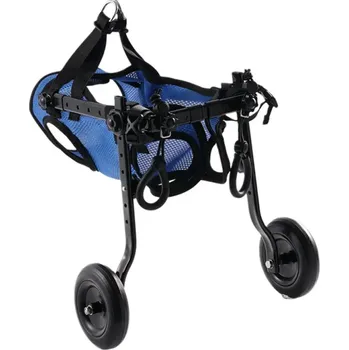 přepravka pro zvíře Nastavitelný vozík pro zadní nohy psa velikost S 38–45 cm Hliníkový rám s kolečky Rehabilitační pomůcka pro psy se sníženou pohyblivostí