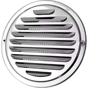 Domácí ventilátor Kulatá větrací mřížka 80 mm 78x125x35 mm Nerezová ocel 201 Ochrana proti hmyzu Venkovní i vnitřní ventilace Odvod a cirkulace vzduchu