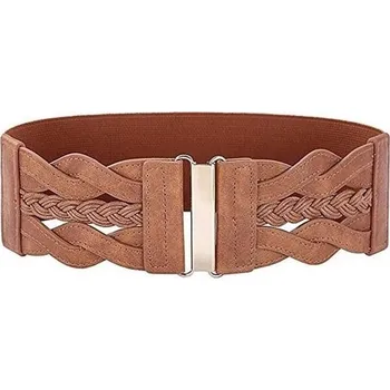 Opasek Dámský elastický splétaný pásek Giorgi Hnědý Lifestyle F251156s4