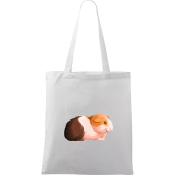 Morče - kreslené z boku - Taška bavlněná - 42 x 38 cm ( Bílá )