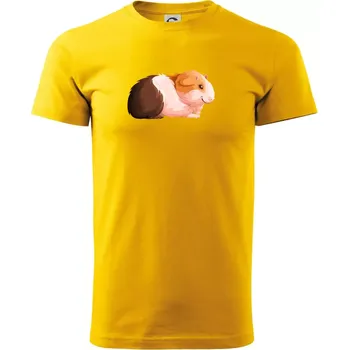 Pánské tričko Morče - kreslené z boku - Triko extra velké (5-8XL) - 6XL ( Žlutá )