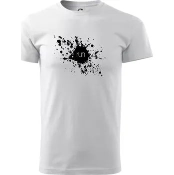 Pánské tričko Splash run - Triko extra velké (5-8XL) - 7XL ( Bílá )