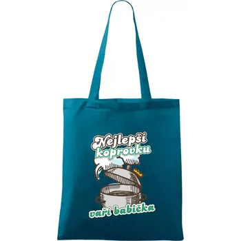 Nejlepší koprovku vaří babička - Taška bavlněná - 42 x 38 cm ( Petrolejová )
