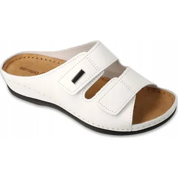 Dámské pantofle Befado 39 Dámské Nazouváky na klínku, zdravotní pantofle z PRAVÉ KŮŽE, domácí přezůvky