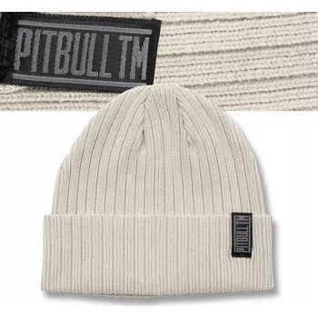 Čepice Pitbull zimní čepice beanie bílá, univerzální velikost