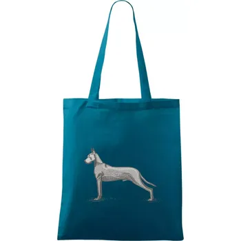 Vintage Great dane - Taška bavlněná - 42 x 38 cm ( Petrolejová )