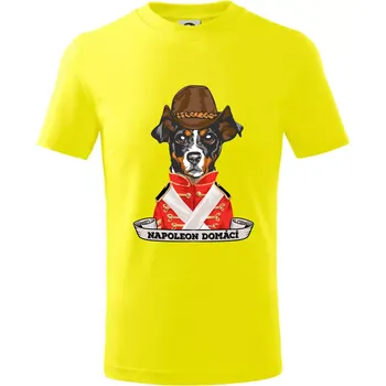 Chlapecké tričko Napoleon domácí pes kříženec - Tričko dětské bavlněné - 134 cm/8 let ( Citrónová )