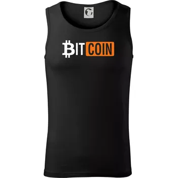 Bitcoin nápis - Tílko pánské Core - XL ( Černá )