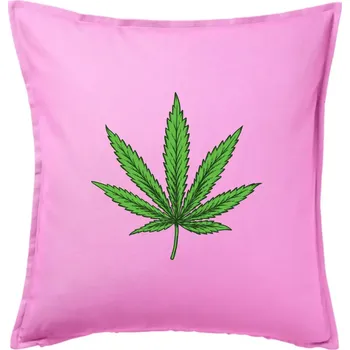 Polštář Zelený list - Polštář 50x50 - 50x50 - Pouze potah ( Růžová )