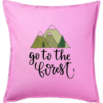 Polštář Go to the forest - Polštář 50x50 - 50x50 - Pouze potah ( Růžová )