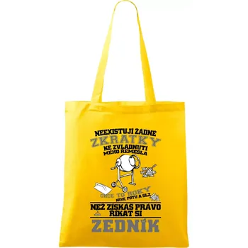 Zedník zkratky - Taška bavlněná - 42 x 38 cm ( Žlutá )