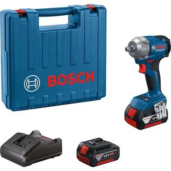 Bosch rázový utahovák GDS 18V-350, 2x GBA 18V 4.0Ah, GAL 18V-20