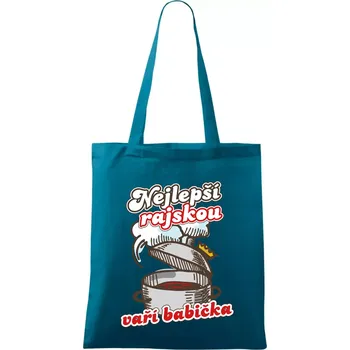 Nejlepší rajskou vaří babička - Taška bavlněná - 42 x 38 cm ( Petrolejová )