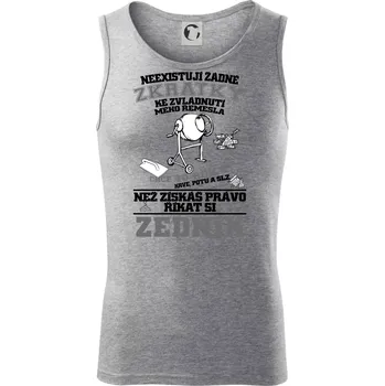 Zedník zkratky - Tílko pánské Core - XL ( Tmavě šedý melír )