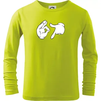 Dětská móda 67 - ruce - Triko dětské Long Sleeve - 146 cm/10 let ( Limetková )