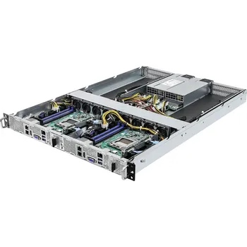 Server ASRock 1U2N2G-AM5/2T, Rack 1U, 2- node system, UP, AMD EPYC 4005, 1xGPU, 2x10GbE, Red. PSU, IPMI