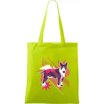 Pes abstrakce fialový - Taška bavlněná - 42 x 38 cm ( Limetková )