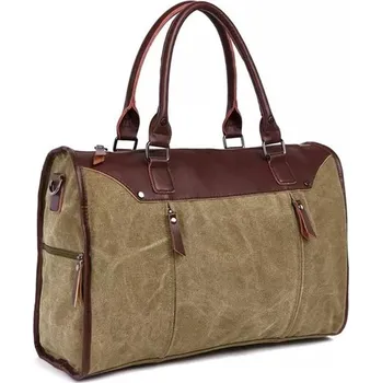 Canvasio Pánská plátěná crossbody taška Chacón Khaki Canvasio 97k-cube