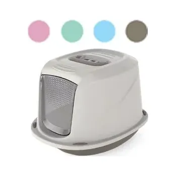 Toaleta pro kočku WC kočka Galaxy Deluxe kryté s filt. 45x36x32cm-zelená