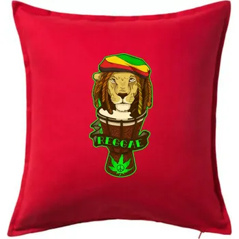 Polštář Reggae lev - Polštář 50x50 - 50x50 - Pouze potah ( Červená )