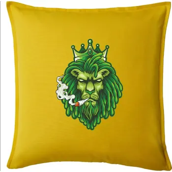 Polštář Zhulený lev zelený - Polštář 50x50 - 50x50 - Pouze potah ( Žlutá )
