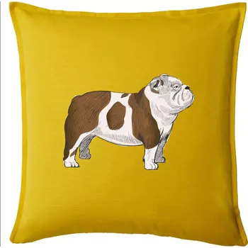 Polštář Vintage English bulldog - Polštář 50x50 - 50x50 - Pouze potah ( Žlutá )
