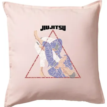 Polštář Jiu jitsu triangle - Polštář 50x50 - 50x50 - Pouze potah ( Světle růžová )