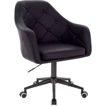 LuxuryForm DESIGN Křeslo ANDORA na černé podstavě s kolečky - černé