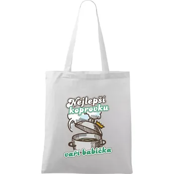Nákupní taška Nejlepší koprovku vaří babička - Taška bavlněná - 42 x 38 cm ( Bílá )