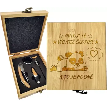 Víno Sablio Dárková sada na víno Miluji tě víc než šlofíky: 147×168×49 mm