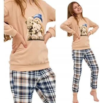 Dívčí pyžamo Cornette pyžamo béžové velikost 140