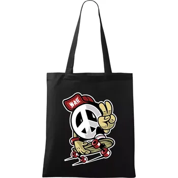 Peaceák - Taška bavlněná - 42 x 38 cm ( Černá )