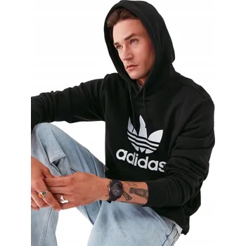 Pánská mikina Adidas pánská mikina Adidas Originals pánská mikina s kapucí černá velikost XL