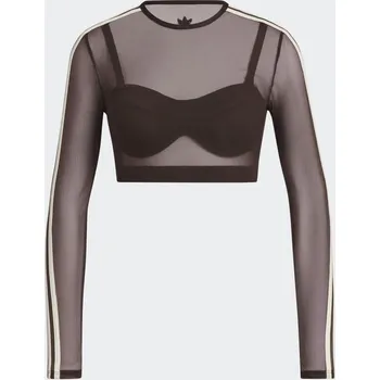 Dámské tričko adidas Originals Long-Sleeve Crop Top Brown 10 (S)