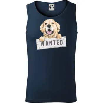 Zlatý retriever - štěně wanted - Tílko pánské Core - L ( Námořní modrá (velmi tmavá - téměř černá) )