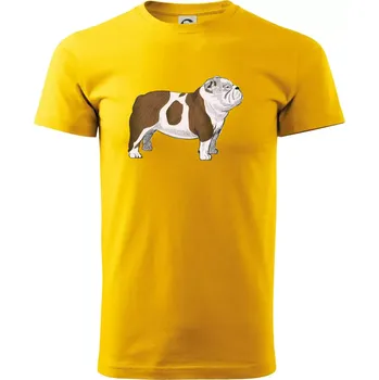 Vintage English bulldog - Triko extra velké (5-8XL) - 6XL ( Žlutá )
