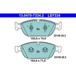 Sada brzdových destiček, vždy 4 kusy v sadě ATE 13.0470-7334.2