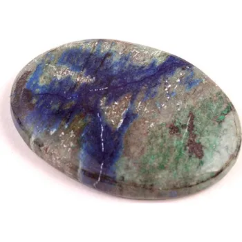Přírodní kámen Kabošon Azurite č.7621 (34x24x6mm)