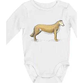 Kojenecký body Vintage Collie - Body kojenecké s dlouhým rukávem - Dlouhý r. do 3 měs ( Bílá )