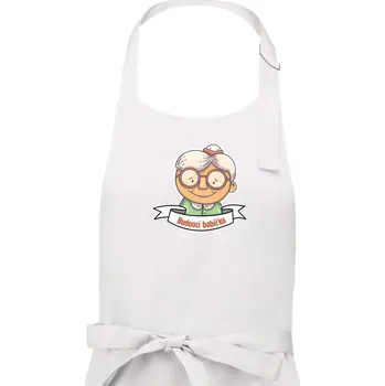 Kuchyňská zástěra Budoucí babička kreslená - Dámská zástěra na vaření - Univerzální velikost ( Bílá )