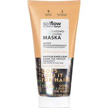 Vlasová regenerace so!flow Medium Porosity Hair Protein-Emollient Mask maska na vlasy proti krepatění 200 ml