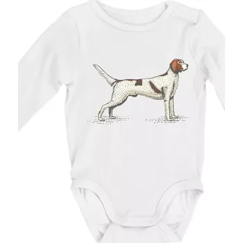 Vintage Setter - Body kojenecké s dlouhým rukávem - Dlouhý r. 3-6 měs ( Bílá )