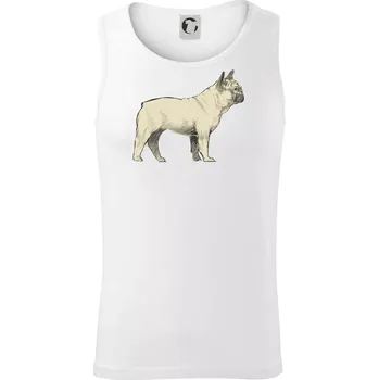 Vintage French bulldog - Tílko pánské Core - M ( Bílá )