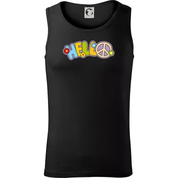 Pánské termoprádlo Hello hippie symbol - Tílko pánské Core - M ( Černá )
