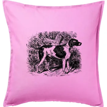 Polštář Ohař - kresba - Polštář 50x50 - 50x50 - Pouze potah ( Růžová )
