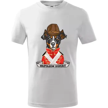 Chlapecké tričko Napoleon domácí pes kříženec - Tričko dětské bavlněné - 98 cm / 2 roky ( Bílá )