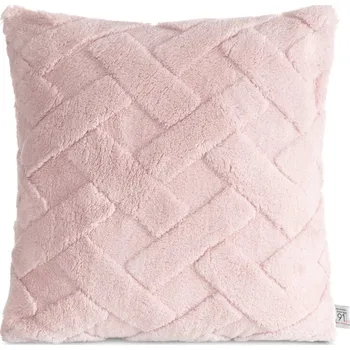 Povlak na polštářek Dekorační povlak na polštář CARO v pudrově růžové barvě