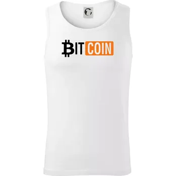 Bitcoin nápis - Tílko pánské Core - XL ( Bílá )