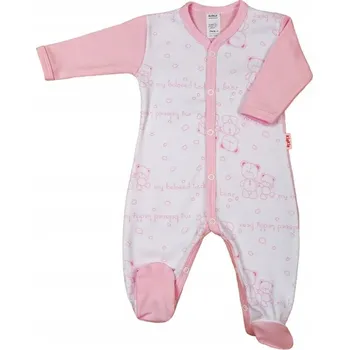 Kojenecký overall OVERAL overal na spaní rozepínací standard Medvídci růžoví vel. 74 KLEKLE