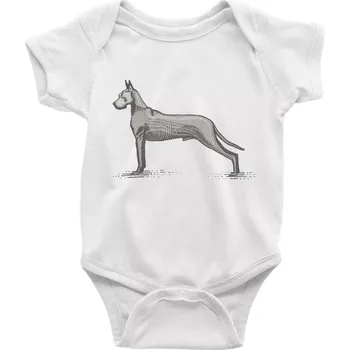 Kojenecký body Vintage Great dane - Body kojenecké s krátkým rukávem - Krátký r. 6-12 mes ( Bílá )